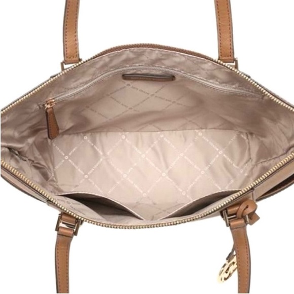 MICHAEL KORS CHARLOTTE LARGE TOP ZIP TOTE BAG LUGGAGE - Picture 7 of 11